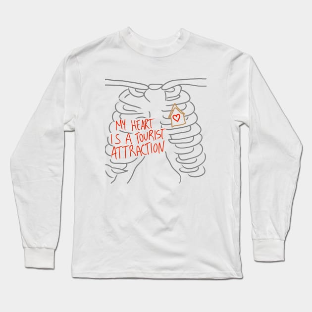 My Heart is a Tourist Attraction Long Sleeve T-Shirt by rayanistyping